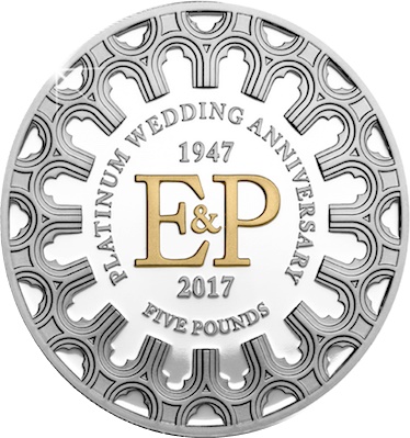 Jersey 5 Pounds - Elizabeth II Platinum wedding anniversary