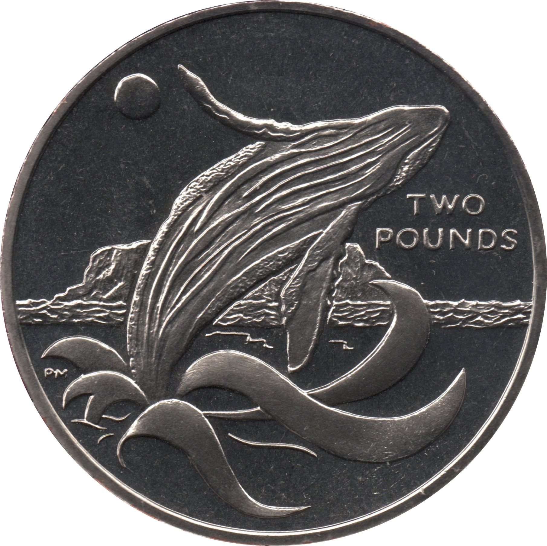 South Georgia and the South Sandwich Islands 2 Pounds - Elizabeth II Humpback Whale