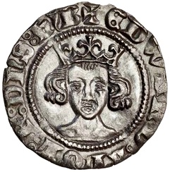 1 Penny - Edward III 4th coinage; Treaty period obverse