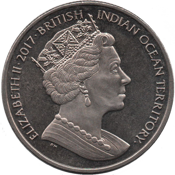 British Indian Ocean Territory 2 Pounds - Elizabeth II Coat of Arms obverse