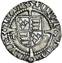 1 Penny - Henry VIII 1st coinage; Durham reverse