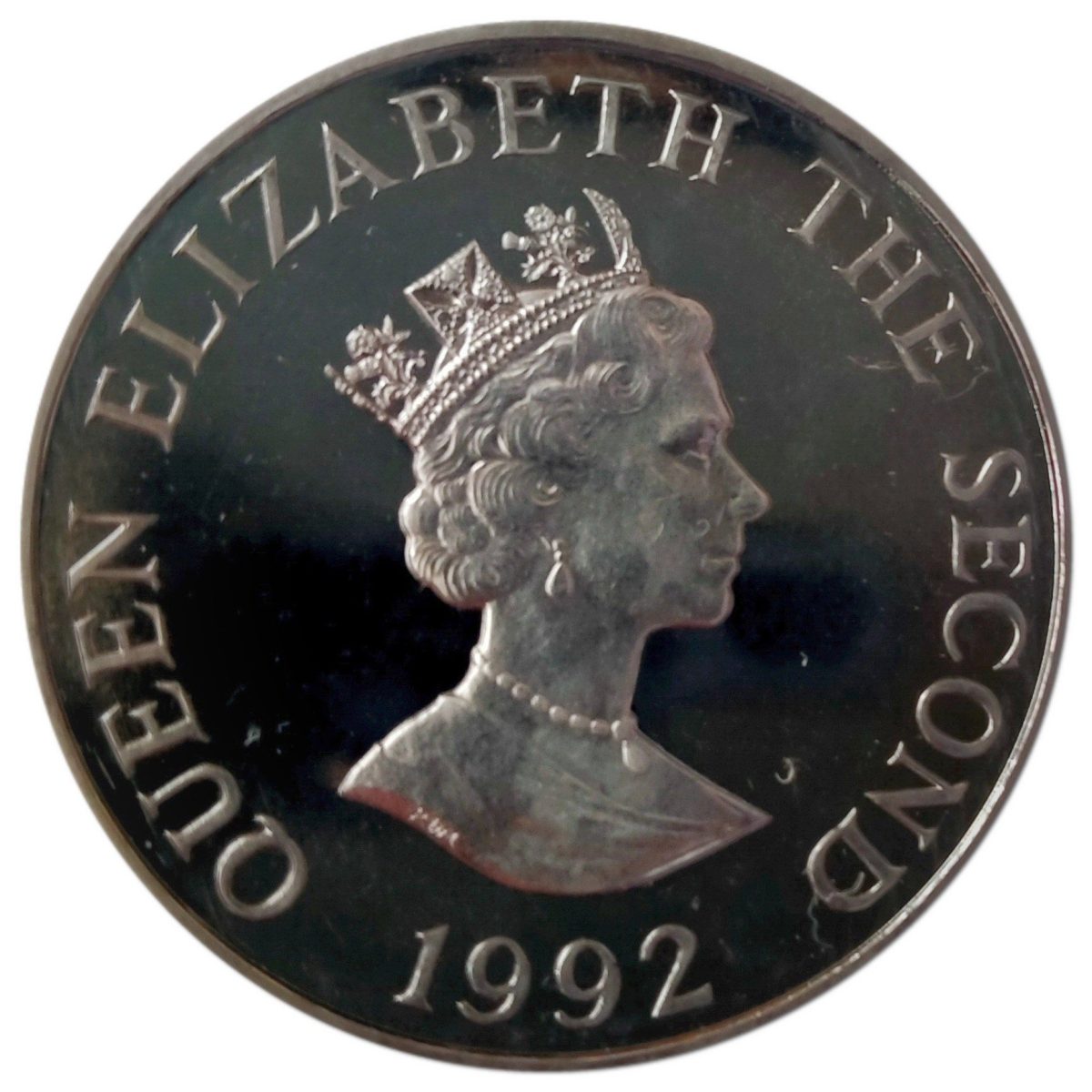 Alderney 2 Pounds - Elizabeth II 40th Anniversary of Queen's Reign obverse