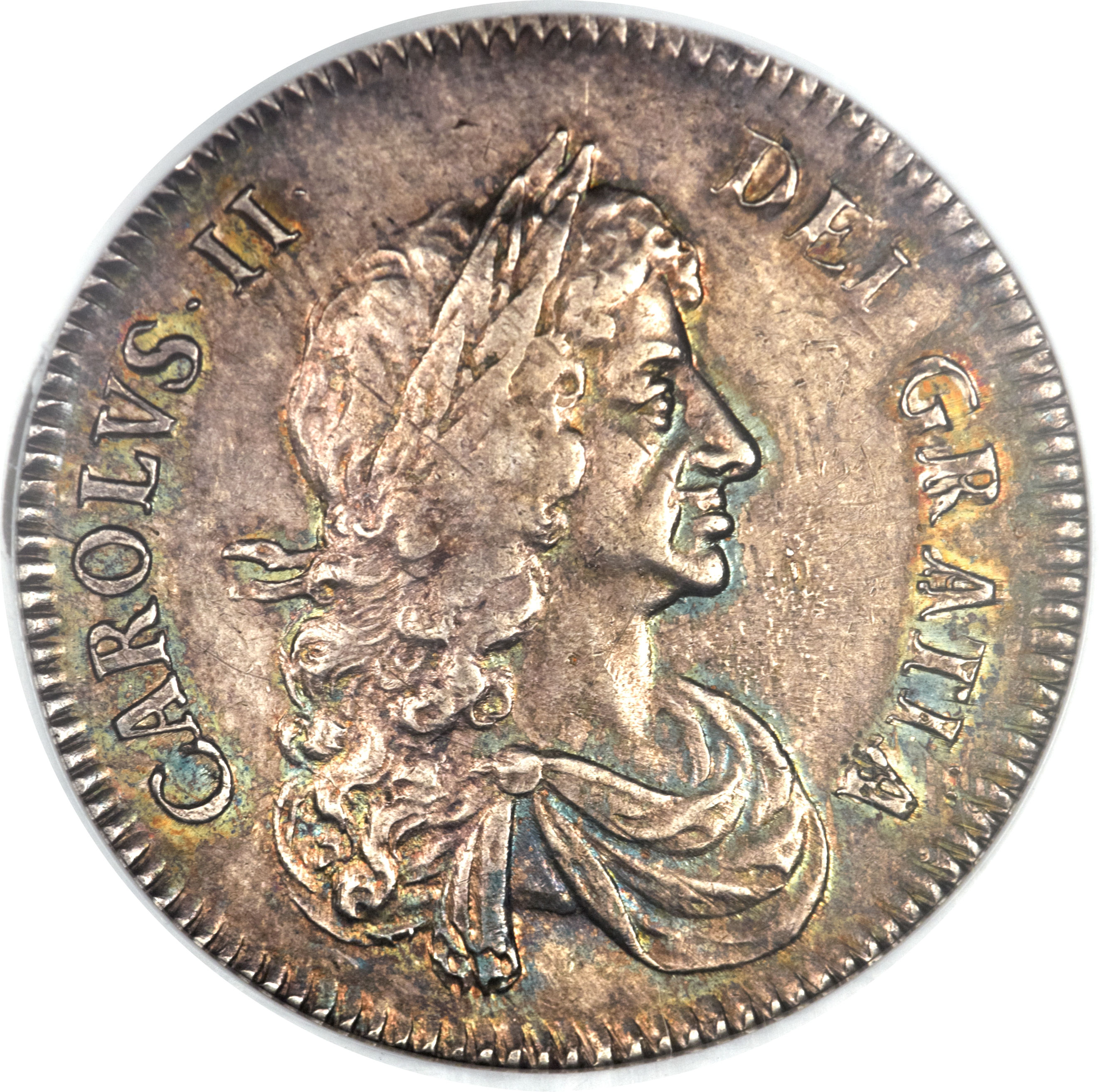 ½ Crown - Charles II 3rd bust obverse