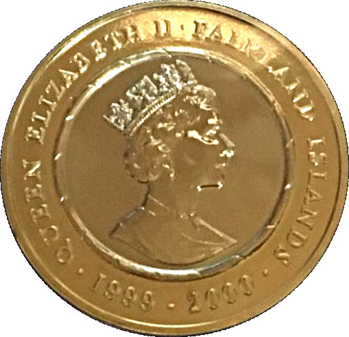 Falkland Islands 2 Pounds - Elizabeth II Millennium obverse