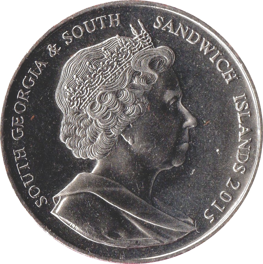 South Georgia and the South Sandwich Islands 2 Pounds - Elizabeth II 30th Anniversary of Granting the Coat of Arms obverse