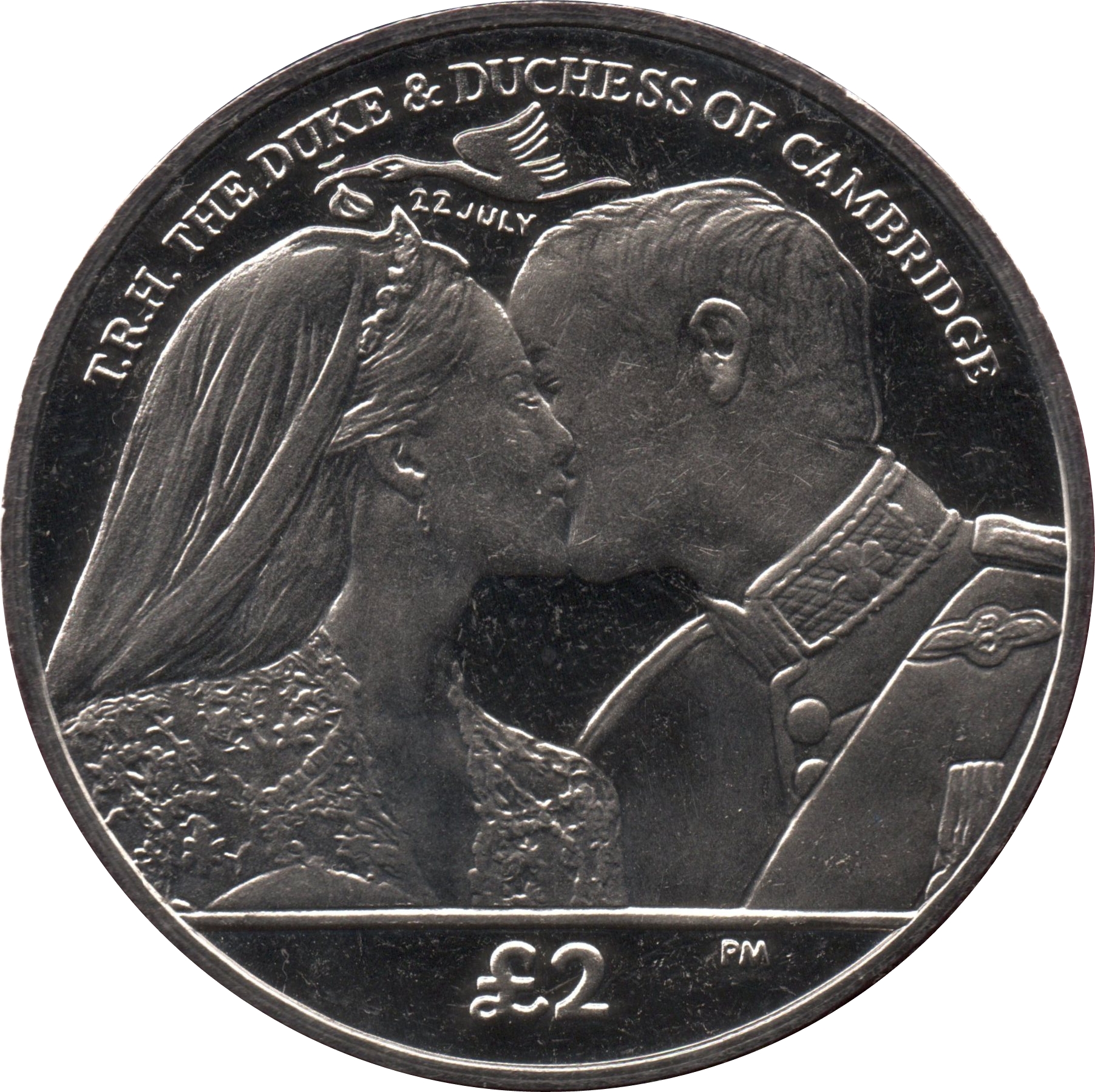 South Georgia and the South Sandwich Islands 2 Pounds - Elizabeth II Birth of Prince George