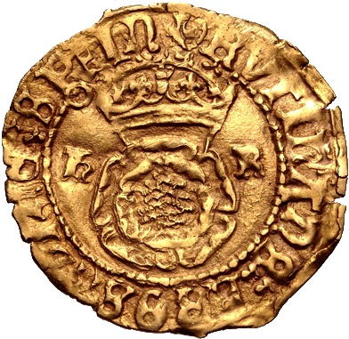 ½ Crown - Henry VIII 3rd coinage obverse