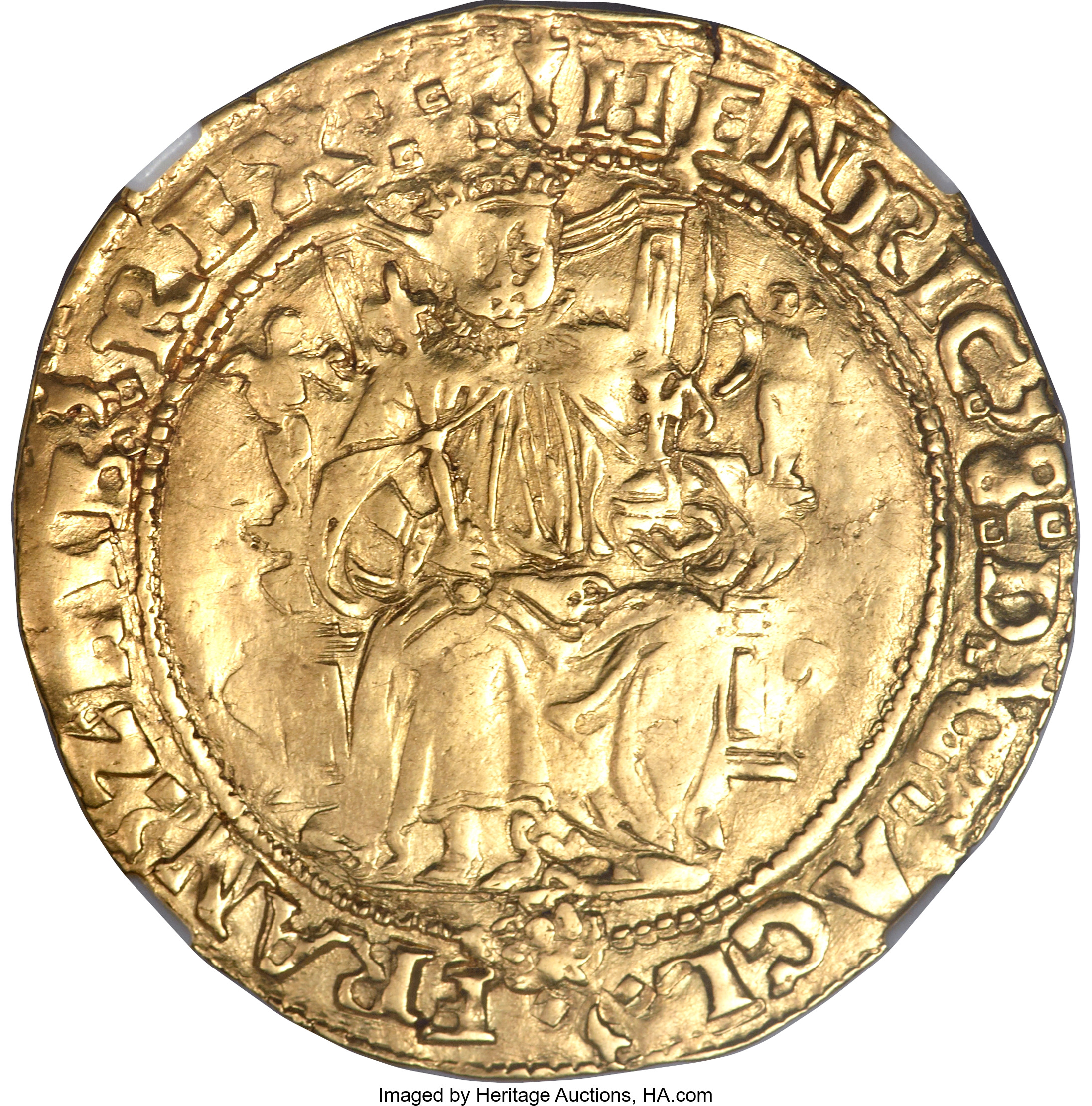 ½ Sovereign - Henry VIII Posthumous; London obverse
