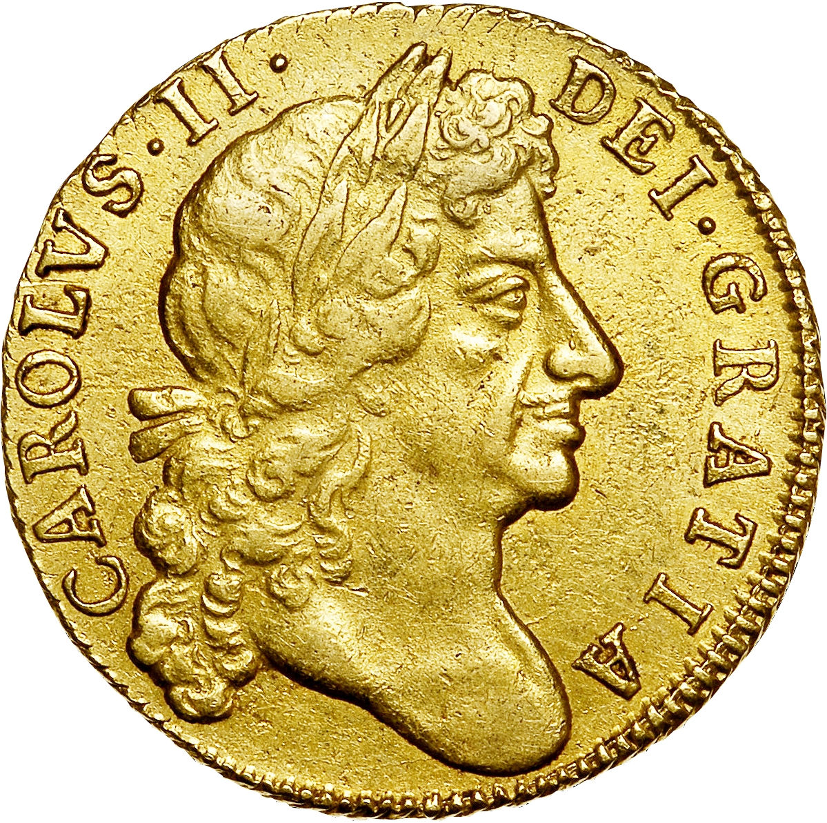 1 Guinea - Charles II 4th bust obverse