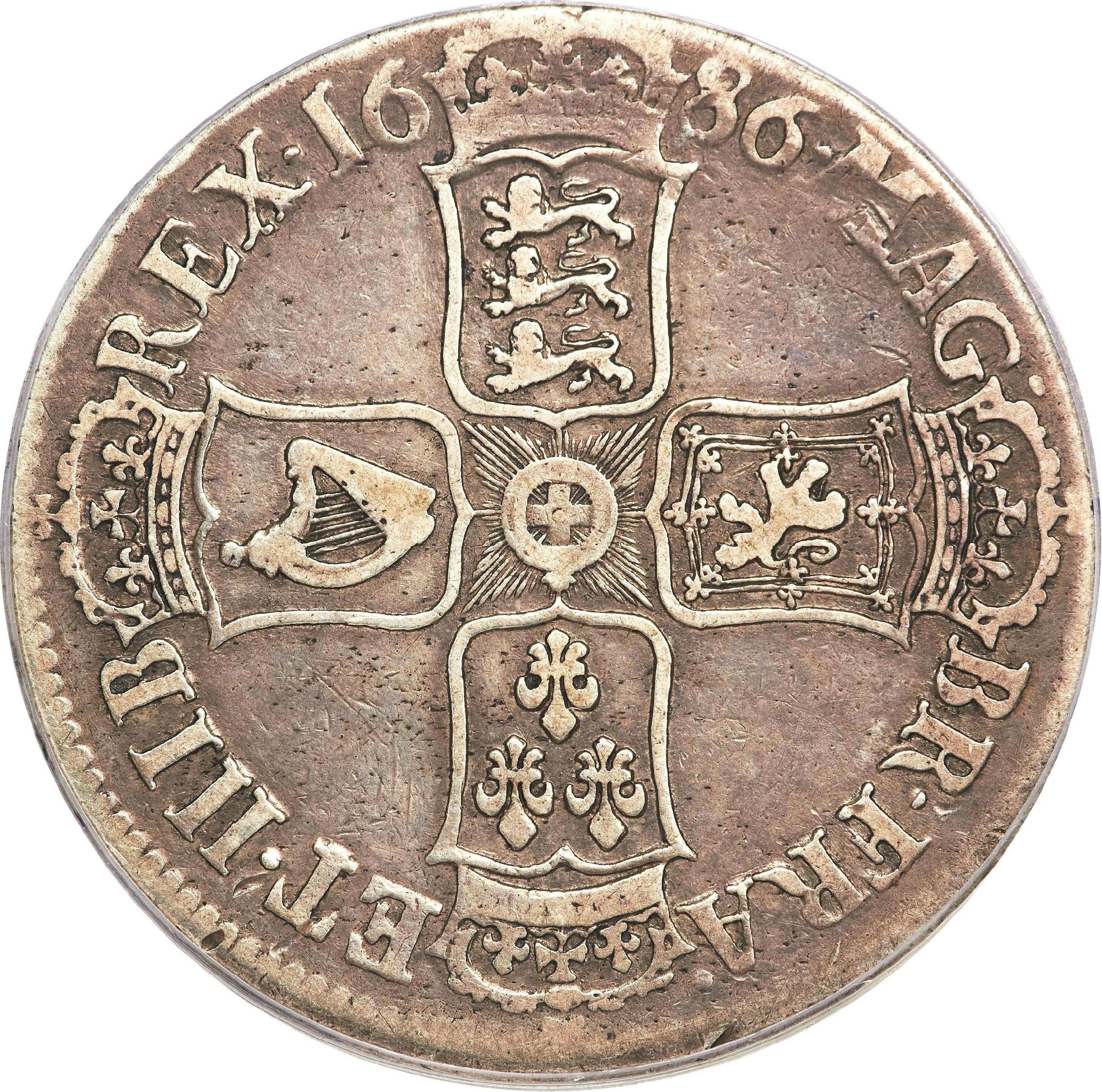 1 Crown - James II 1st bust