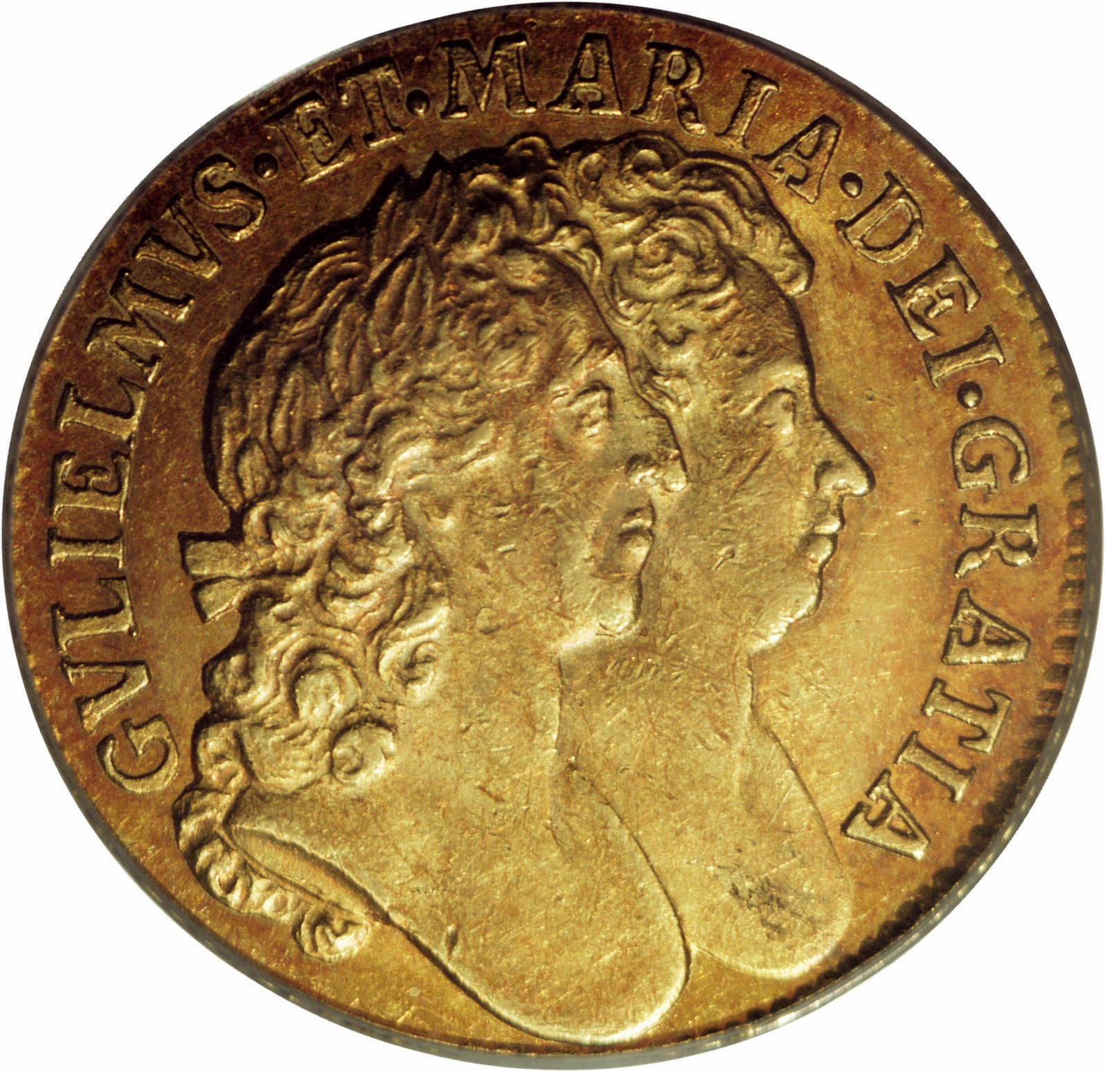 1 Guinea - William and Mary obverse