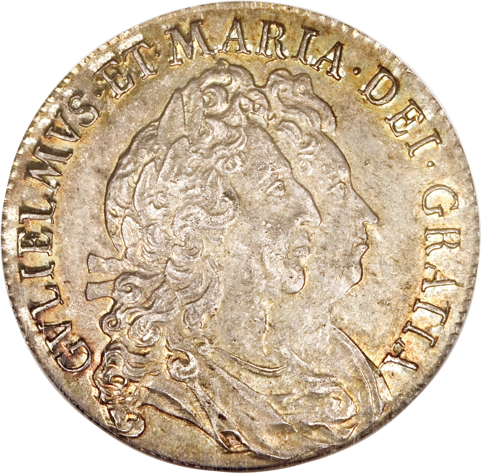 ½ Crown - William and Mary 2nd busts obverse