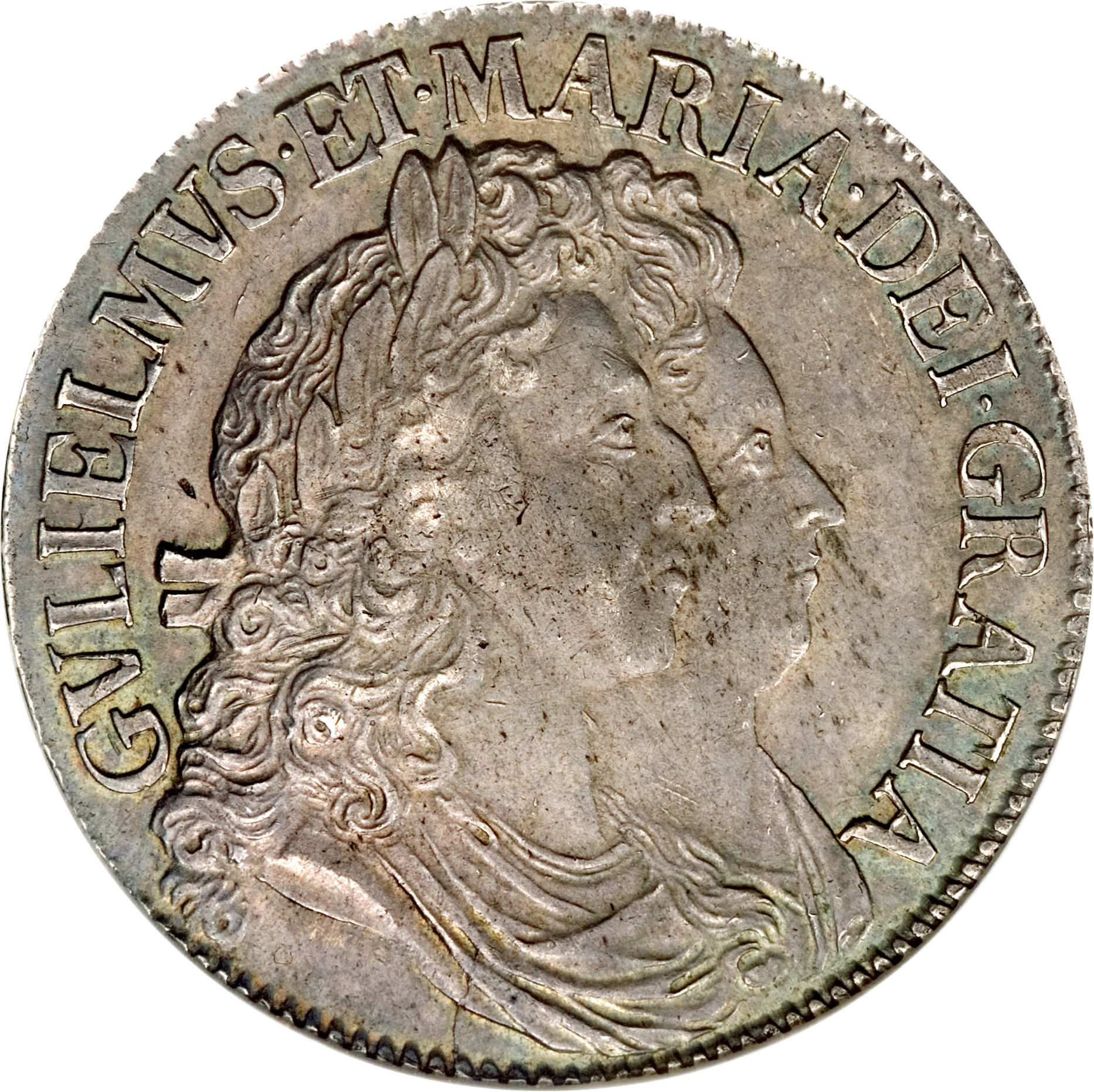 1 Crown - William and Mary obverse