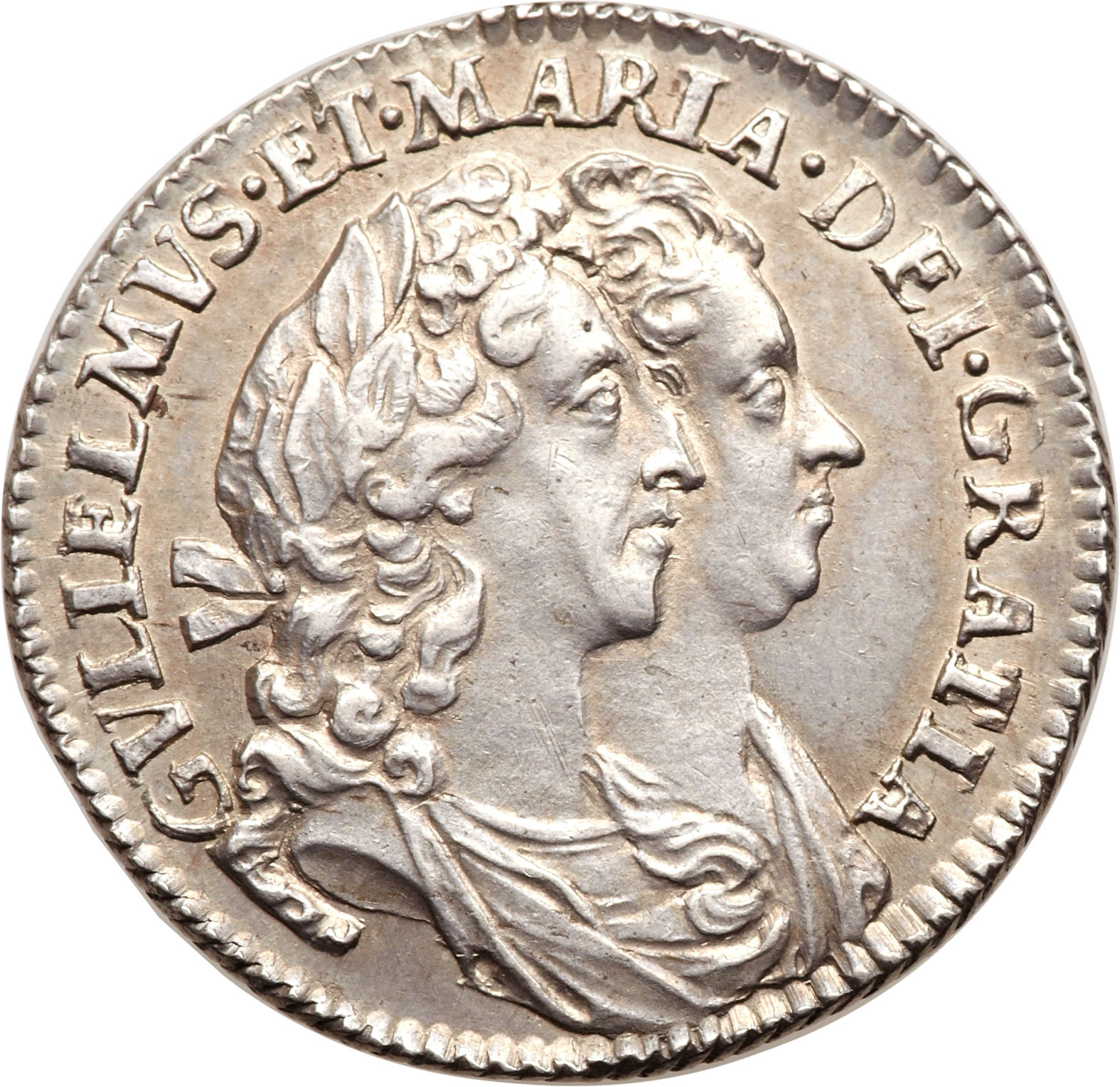 6 Pence - William and Mary obverse