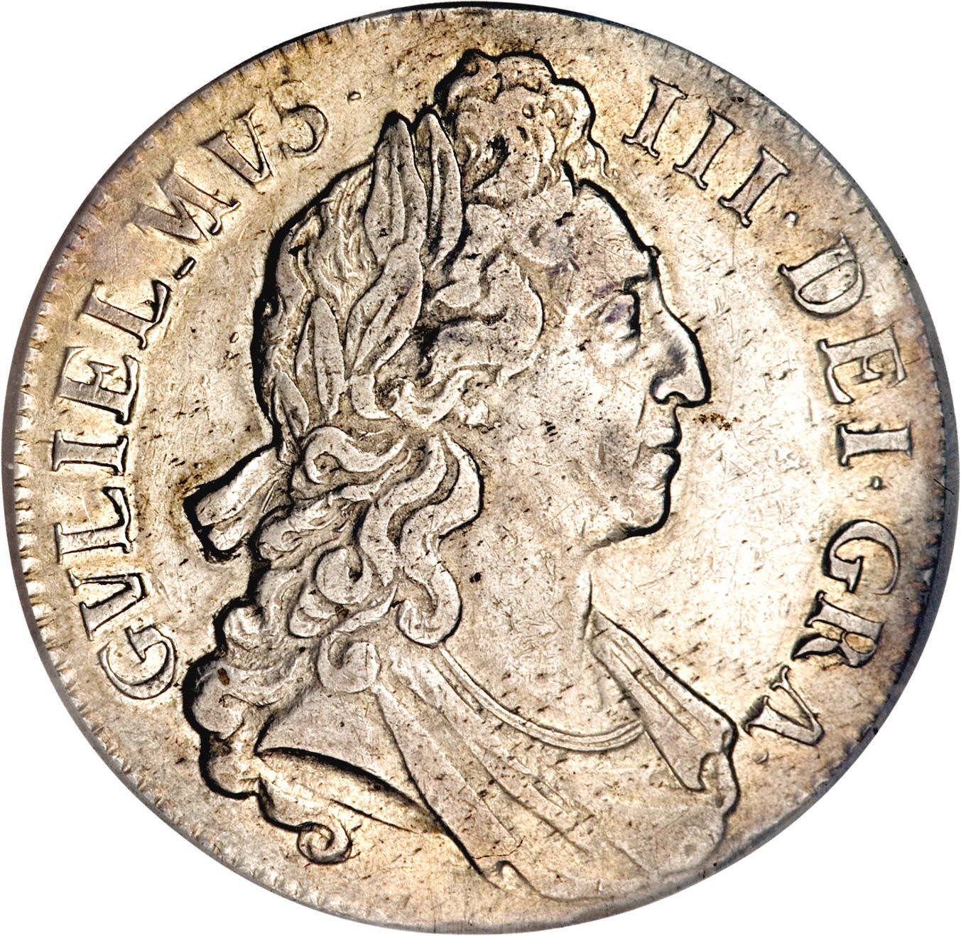 1 Crown - William III 1st bust obverse