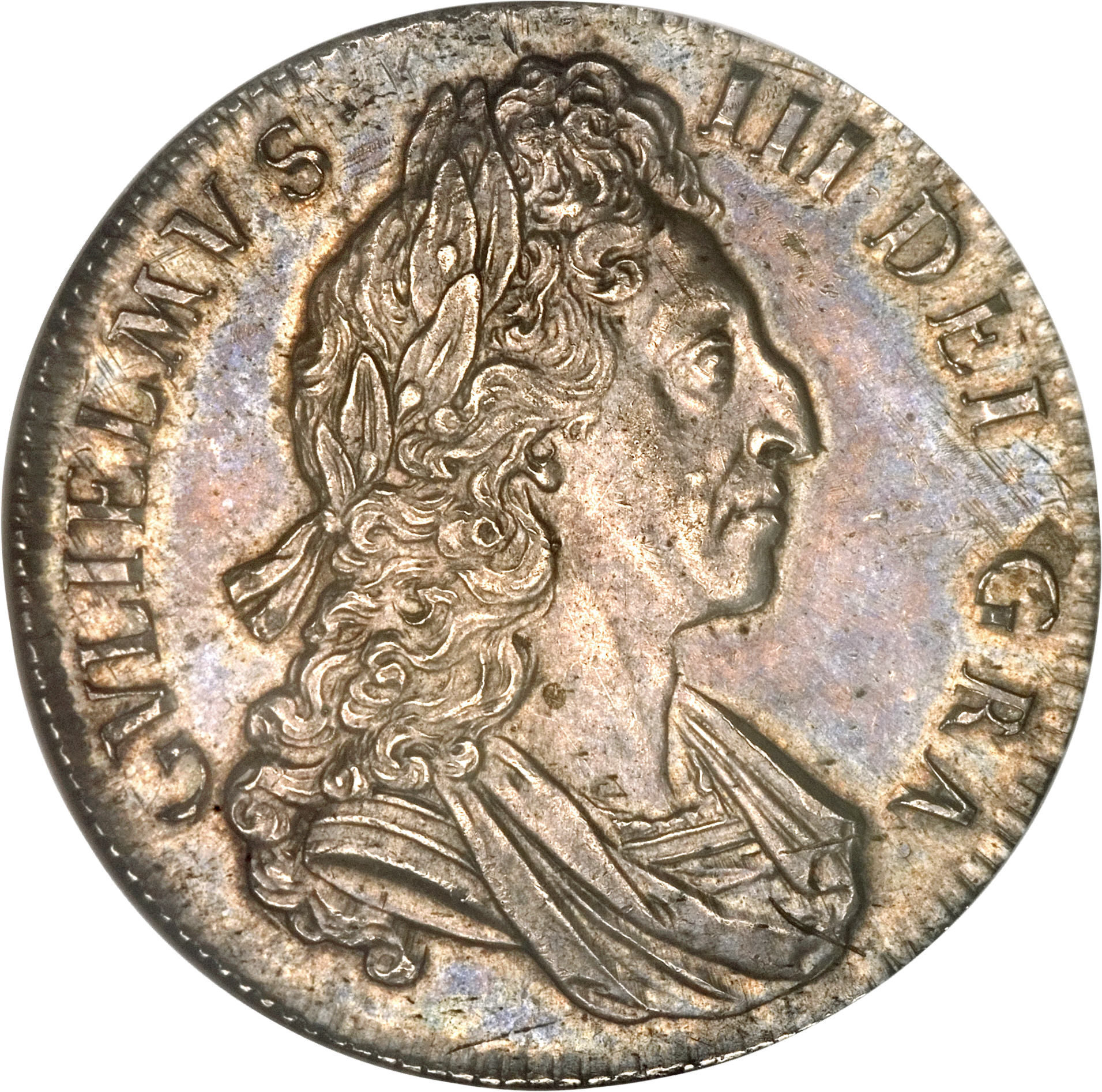1 Crown - William III 3rd bust; 3rd harp obverse
