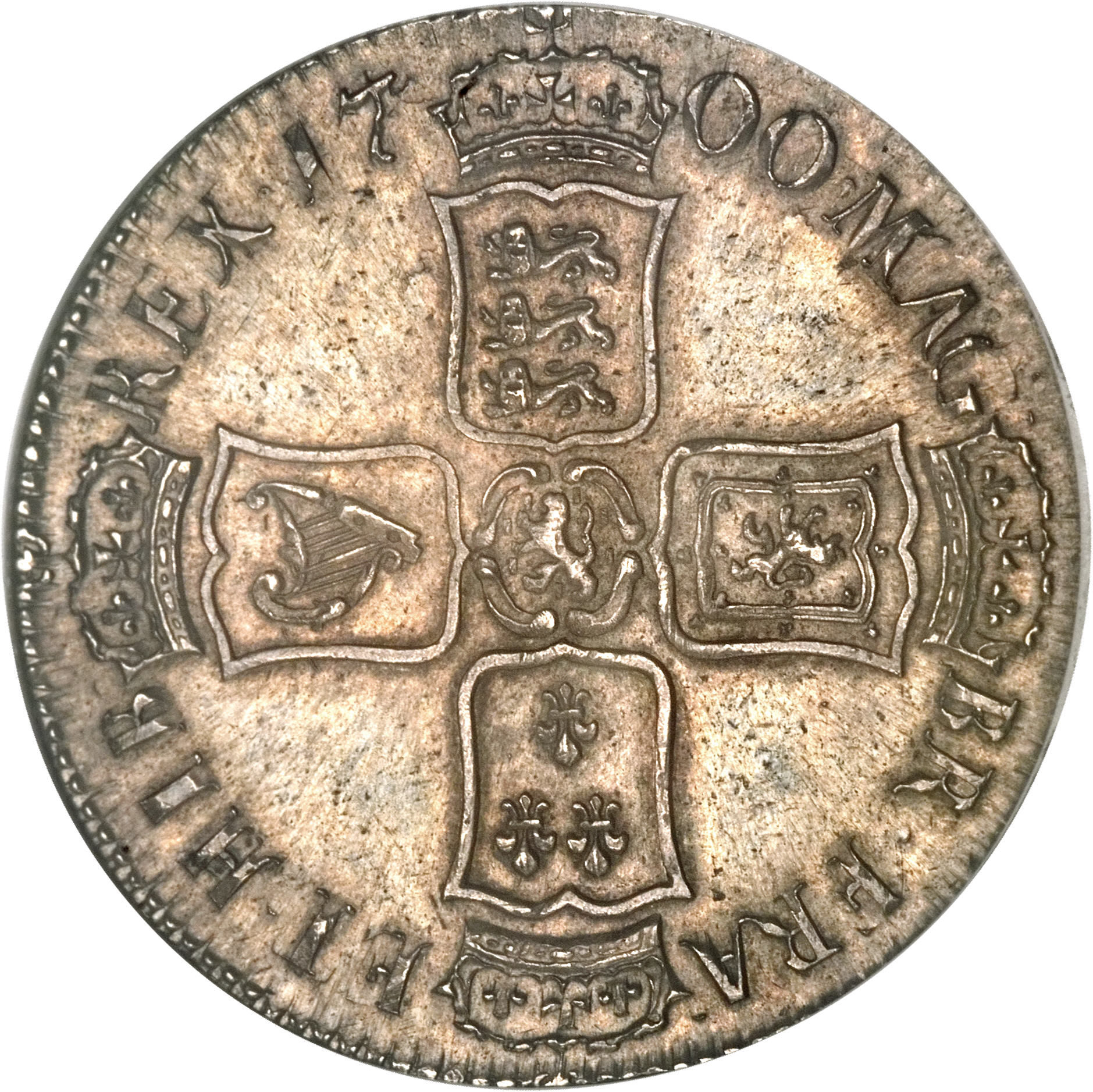 1 Crown - William III 3rd bust; 3rd harp