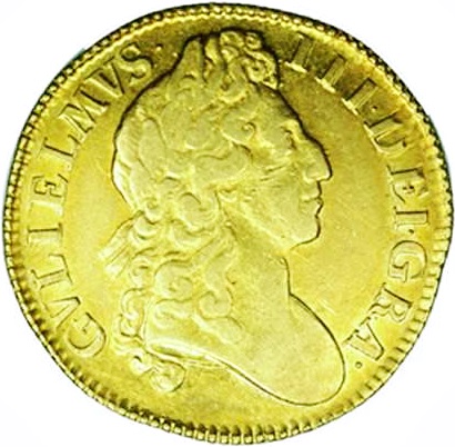 1 Guinea - William III 2nd bust obverse