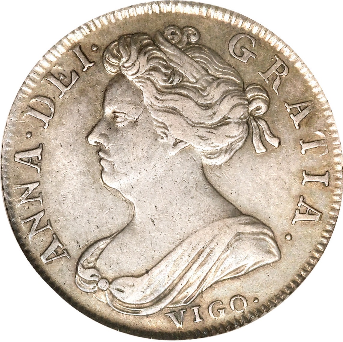 1 Shilling - Anne 1st bust obverse