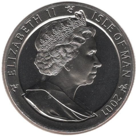 Isle of Man 1 Crown - Elizabeth II Year of the Snake obverse
