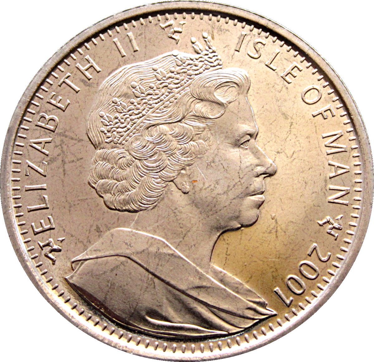 Isle of Man 1 Crown - Elizabeth II Martin Frobisher obverse