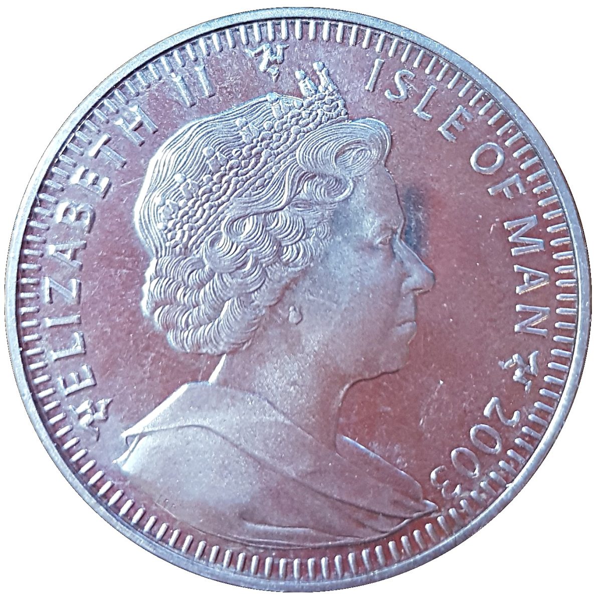 Isle of Man 1 Crown - Elizabeth II 100th Anniversary of Powered Flight obverse
