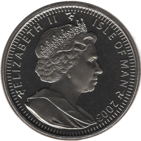 Isle of Man 1 Crown - Elizabeth II 100th Anniversary of Powered Flight obverse