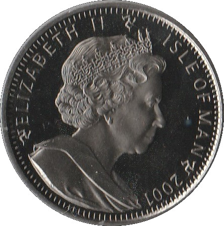 Isle of Man 1 Crown - Elizabeth II Joey Dunlop obverse