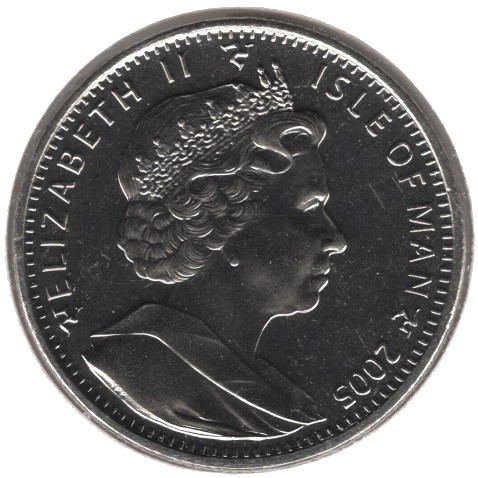 Isle of Man 1 Crown - Elizabeth II Gunpowder Plot - Tower of London obverse