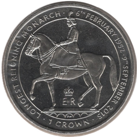 Isle of Man 1 Crown - Elizabeth II Longest reigning monarch