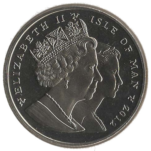 Isle of Man 1 Crown - Elizabeth II Juno Moneta obverse