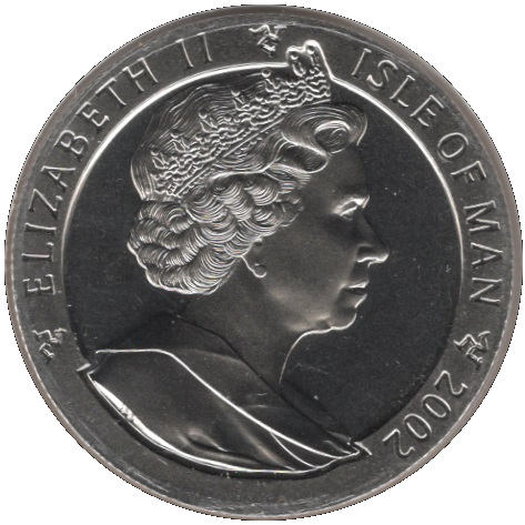 Isle of Man 1 Crown - Elizabeth II Year of the Horse obverse