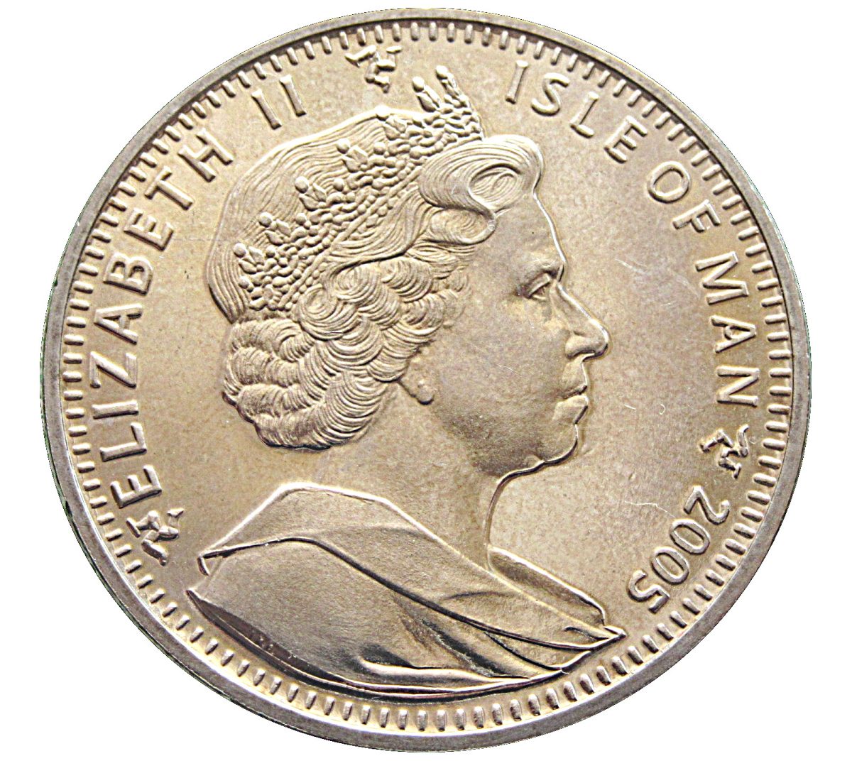 Isle of Man 1 Crown - Elizabeth II Battle of the Nile obverse