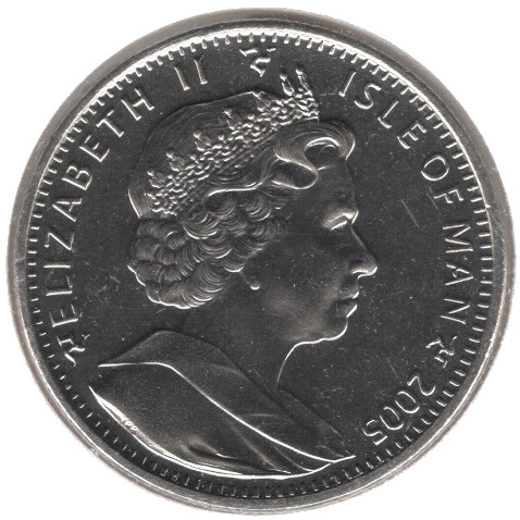 Isle of Man 1 Crown - Elizabeth II The Battle of Copenhagen obverse