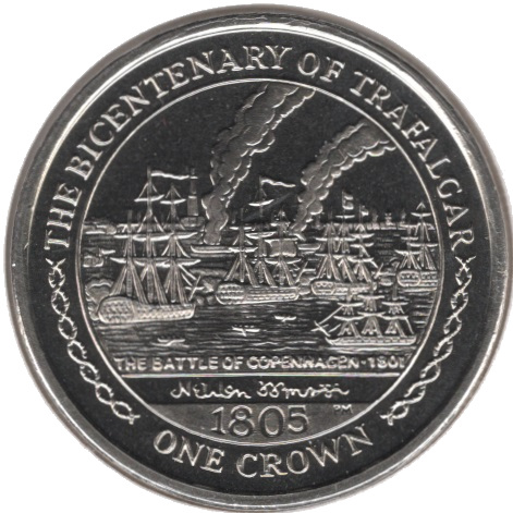 Isle of Man 1 Crown - Elizabeth II The Battle of Copenhagen