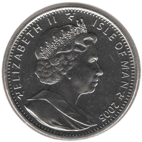 Isle of Man 1 Crown - Elizabeth II The Funeral of Lord Nelson obverse