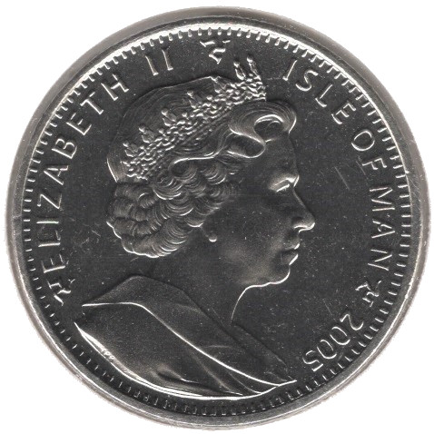 Isle of Man 1 Crown - Elizabeth II The Battle of Cape St. Vincent obverse