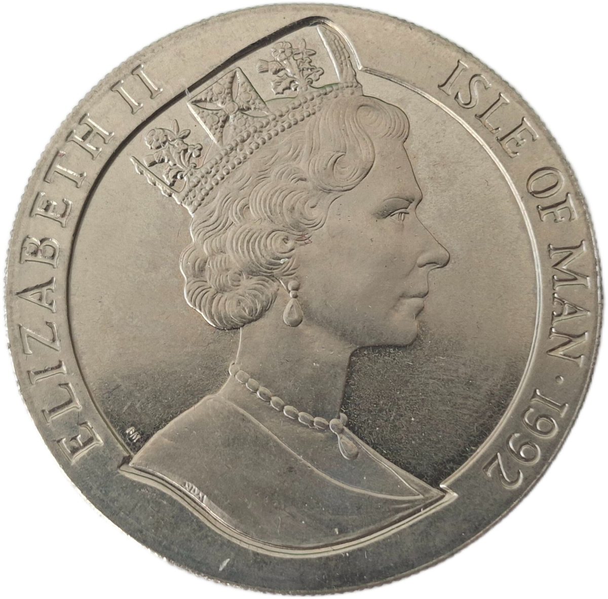 Isle of Man 1 Crown - Elizabeth II America's Cup - San Diego obverse