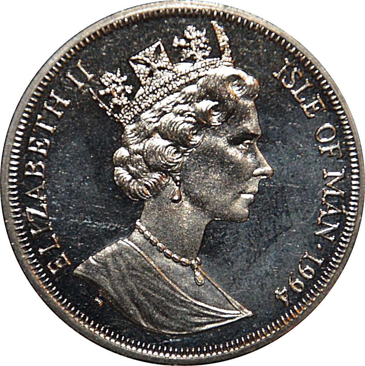 Isle of Man 1 Crown - Elizabeth II Airmail obverse