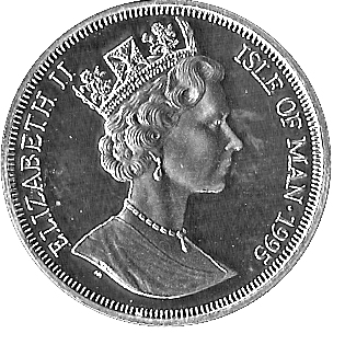 Isle of Man 1 Crown - Elizabeth II Mitsubishi Zero obverse