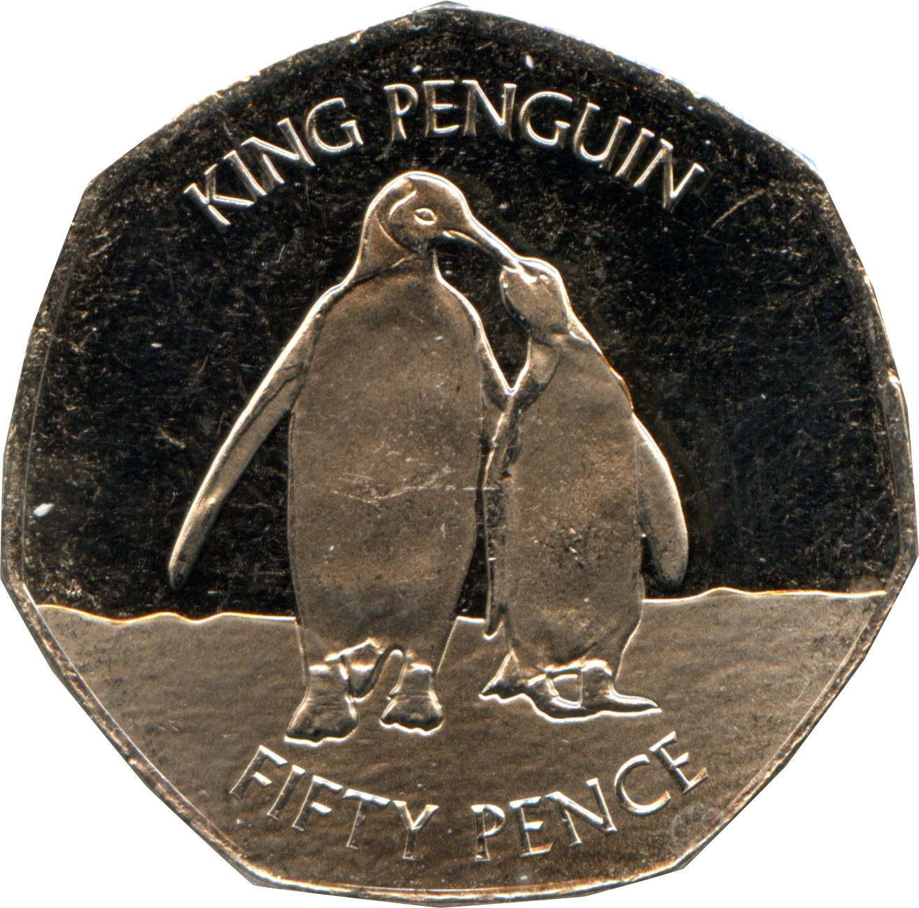 Falkland Islands 50 Pence - Elizabeth II King Penguin reverse