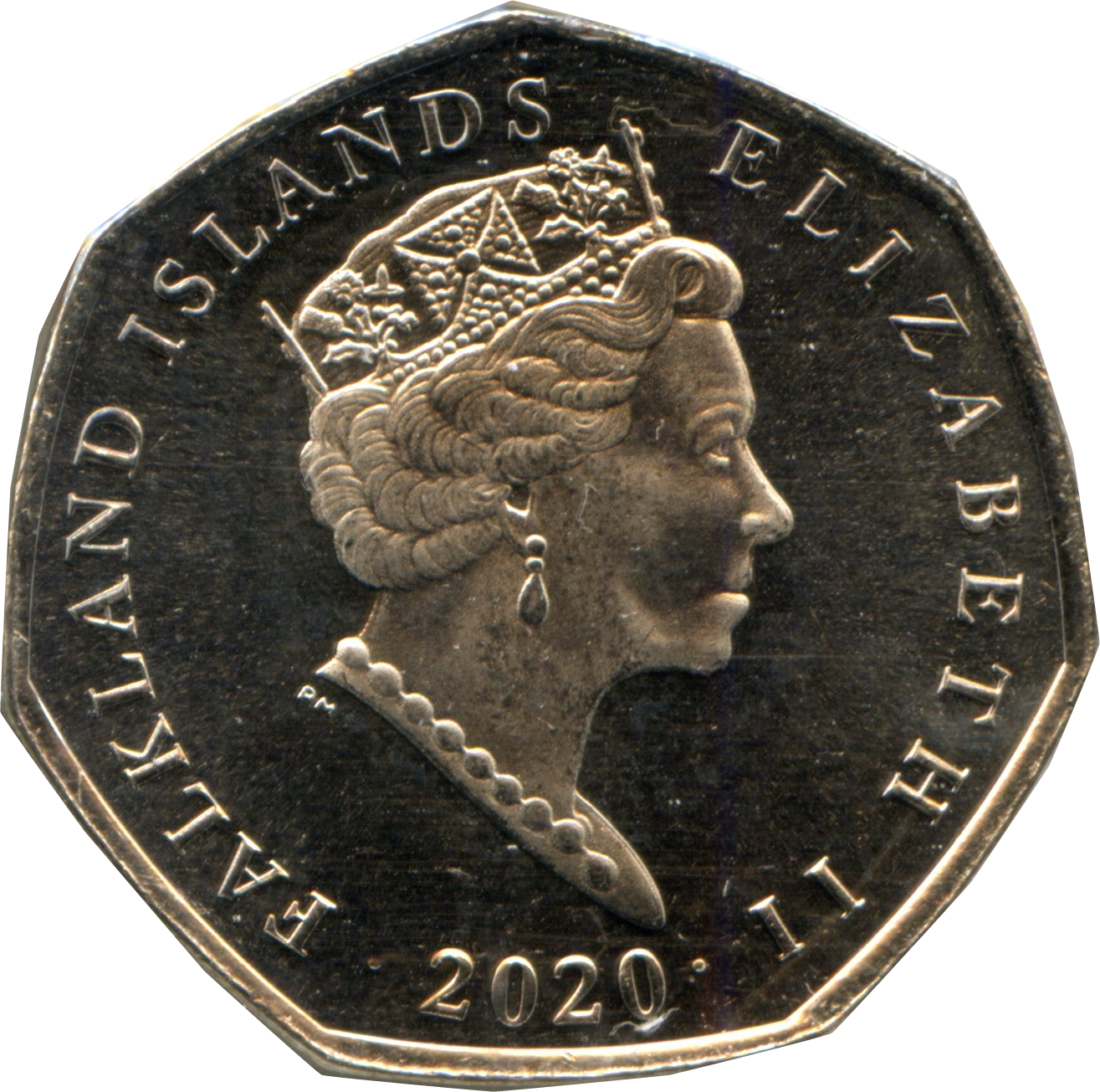 Falkland Islands 50 Pence - Elizabeth II Southern Rockhopper obverse