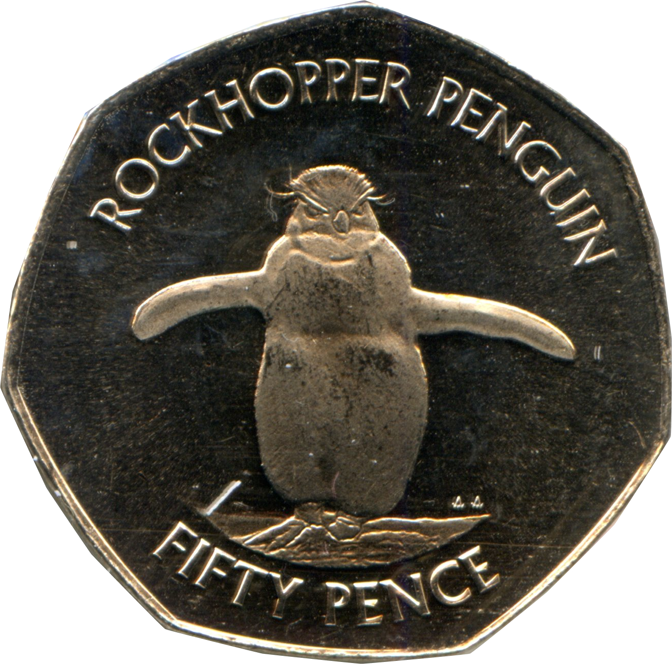 Falkland Islands 50 Pence - Elizabeth II Southern Rockhopper reverse