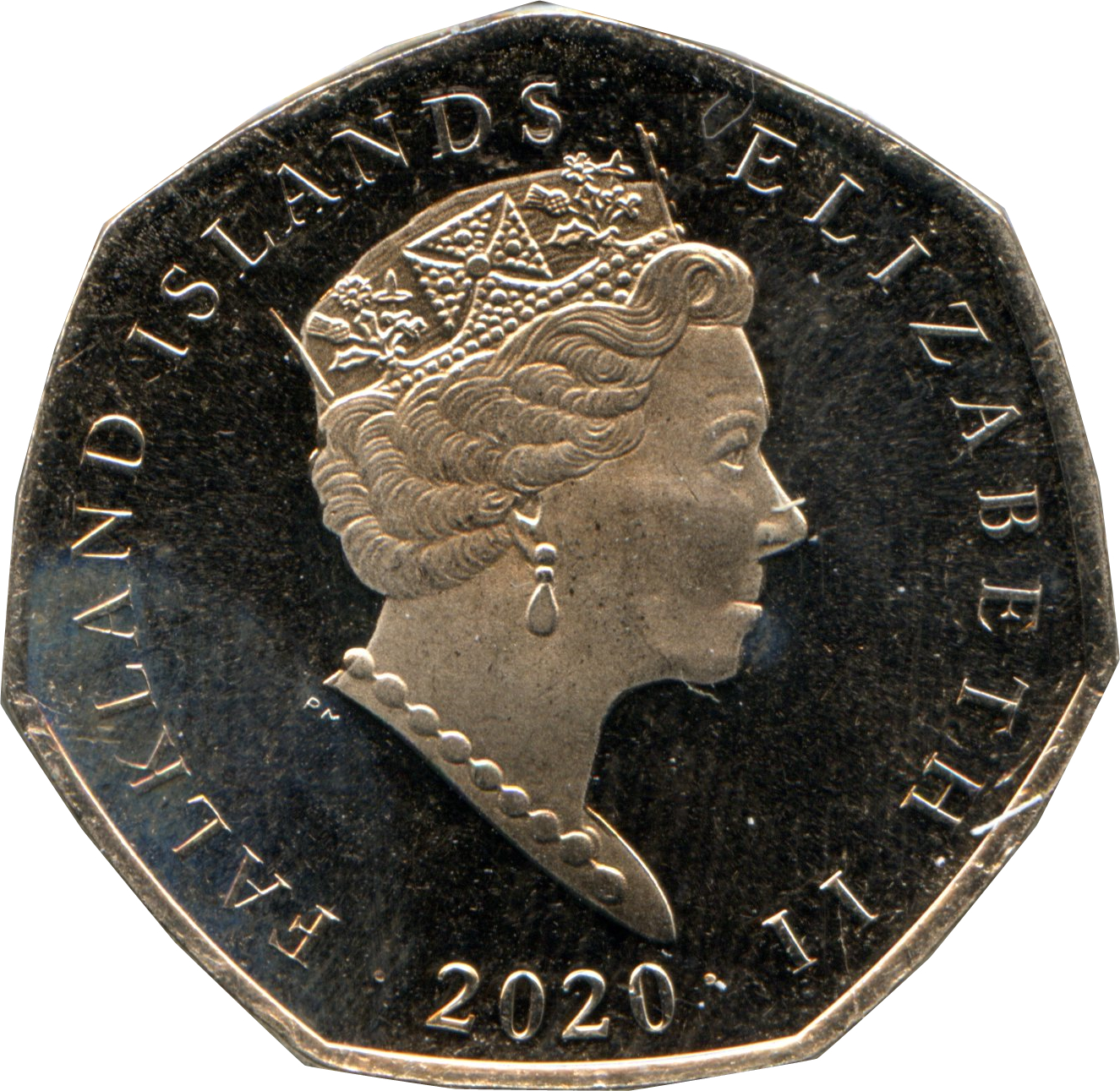 Falkland Islands 50 Pence - Elizabeth II Magellanic Penguin obverse