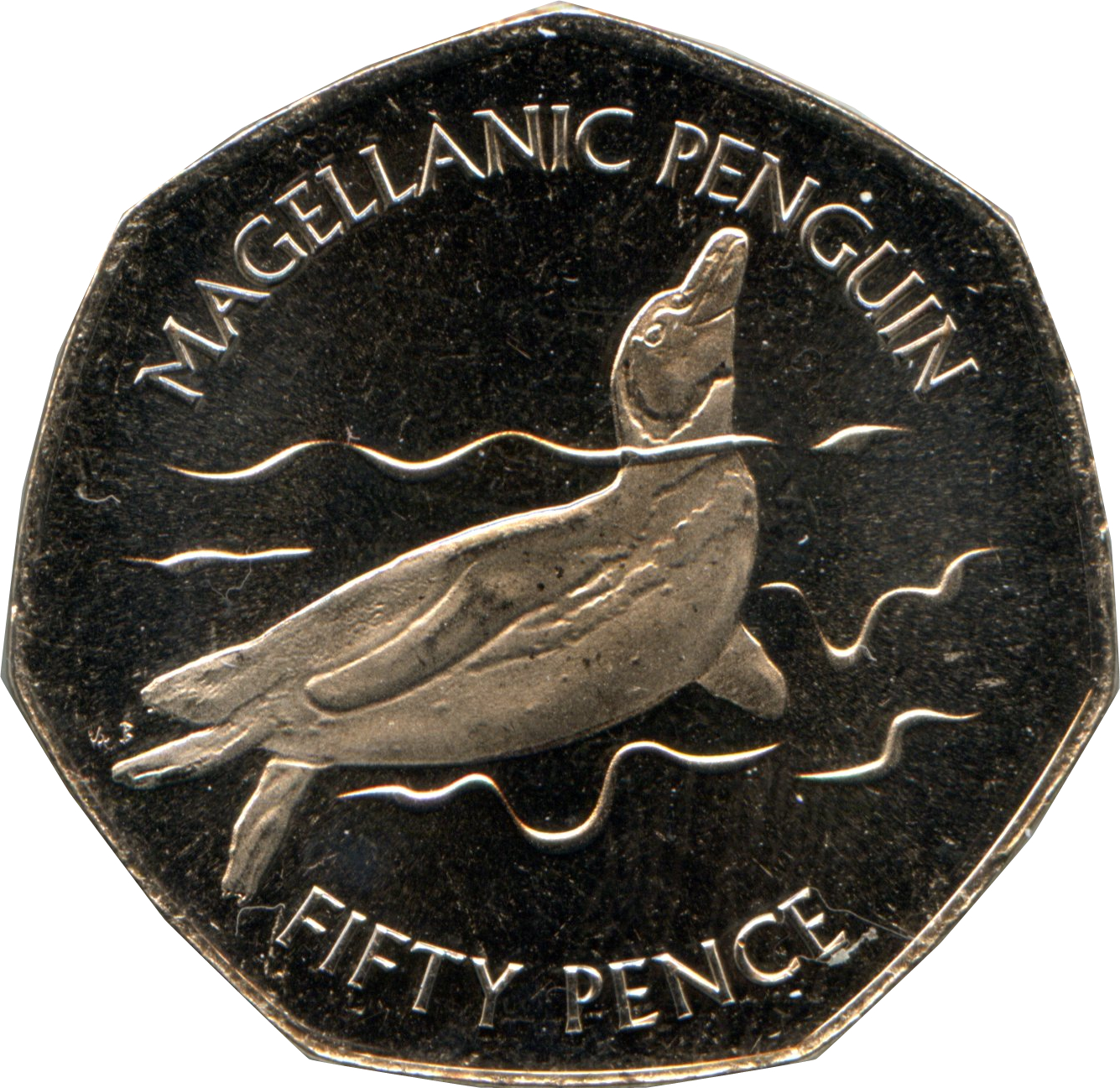 Falkland Islands 50 Pence - Elizabeth II Magellanic Penguin