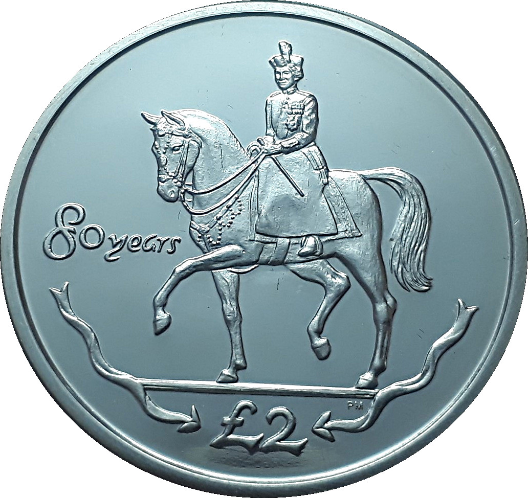 South Georgia and the South Sandwich Islands 2 Pounds - Elizabeth II Queen on horseback