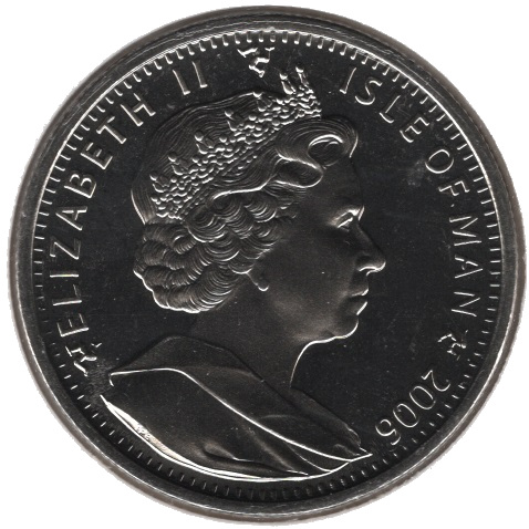 Isle of Man 1 Crown - Elizabeth II Goldilocks and the Three Bears obverse