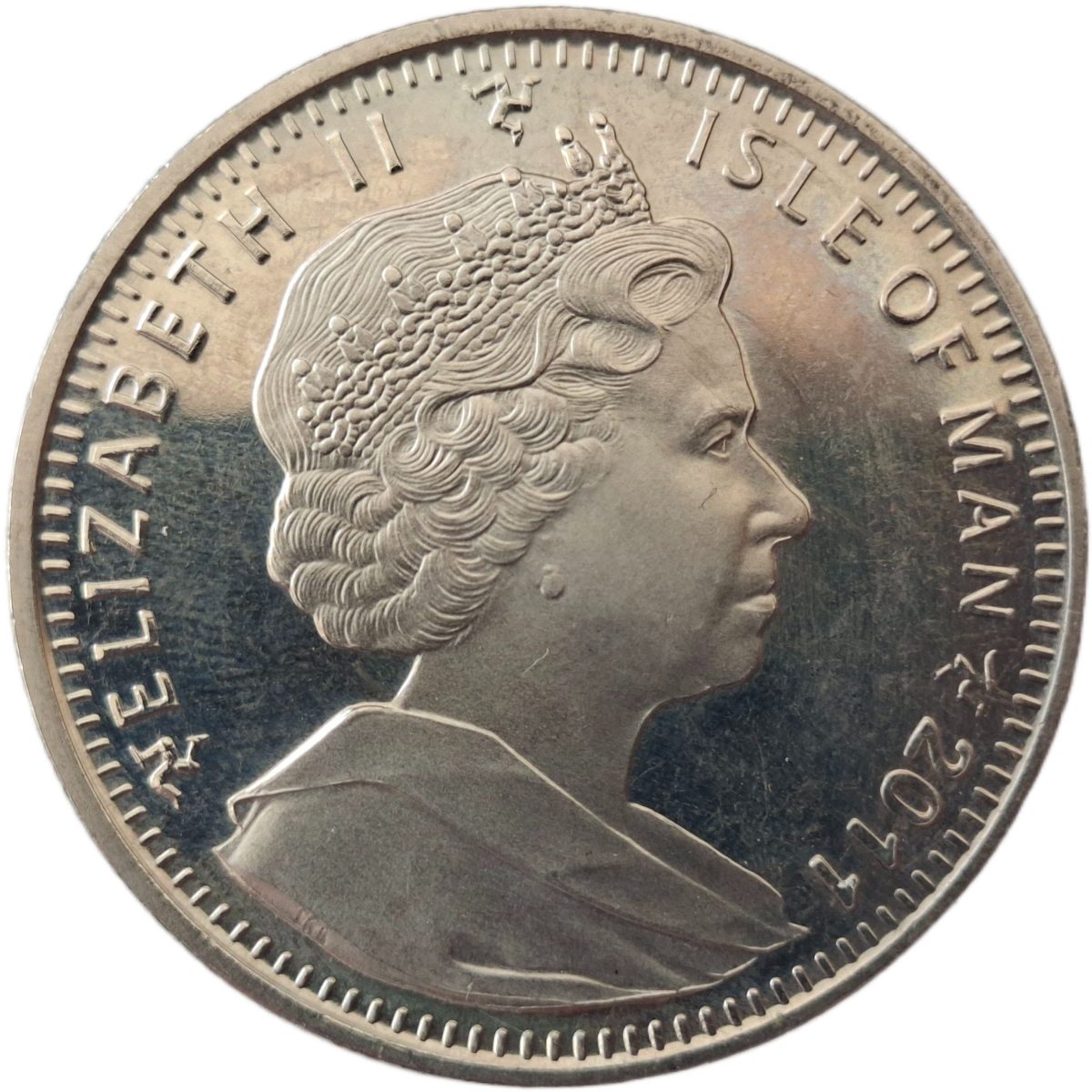 Isle of Man 1 Crown - Elizabeth II William and Catherine wedding obverse