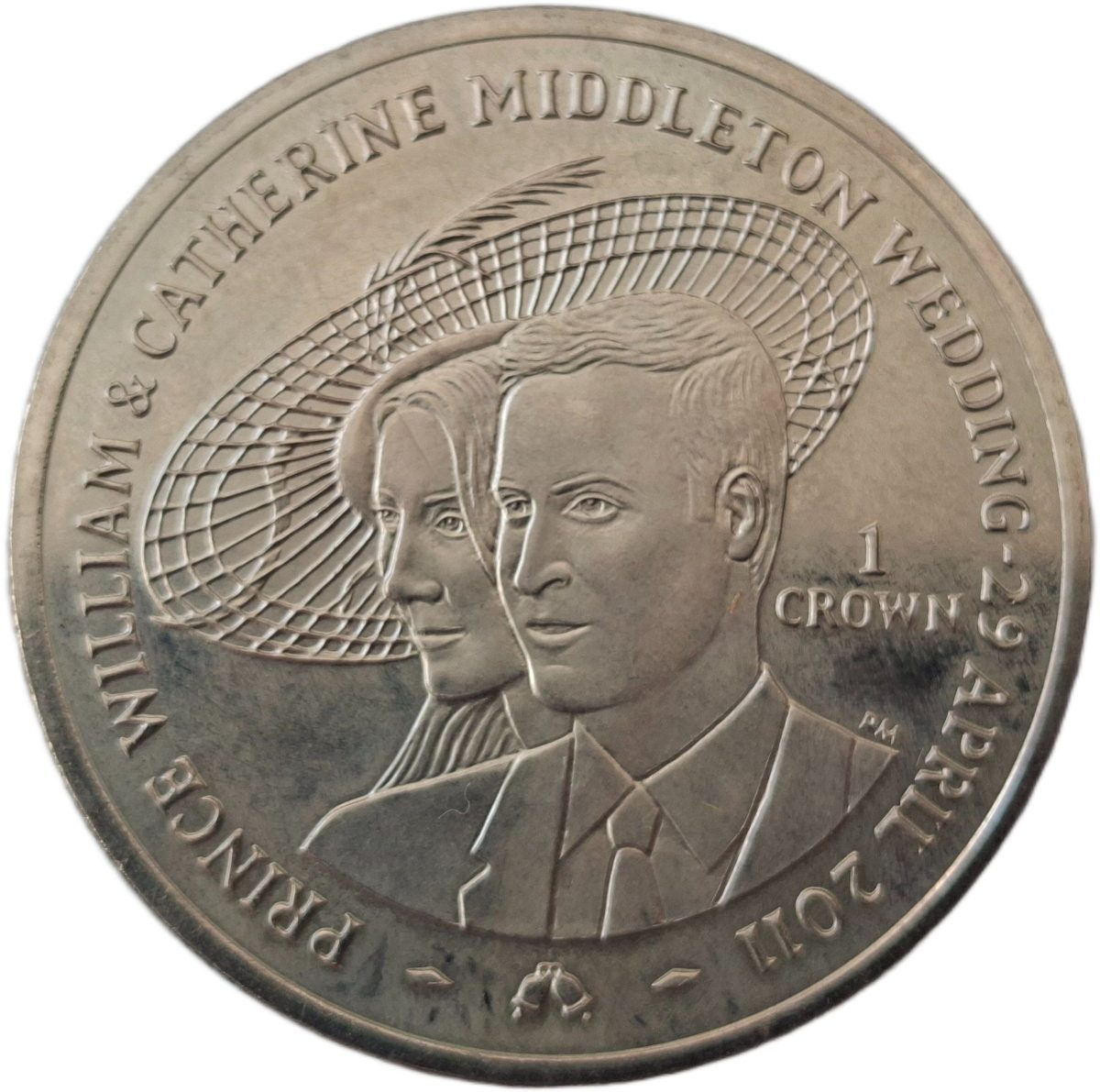 Isle of Man 1 Crown - Elizabeth II William and Catherine wedding