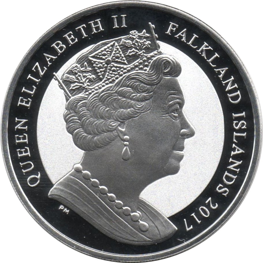 Falkland Islands 1 Crown - Elizabeth II Britannia obverse